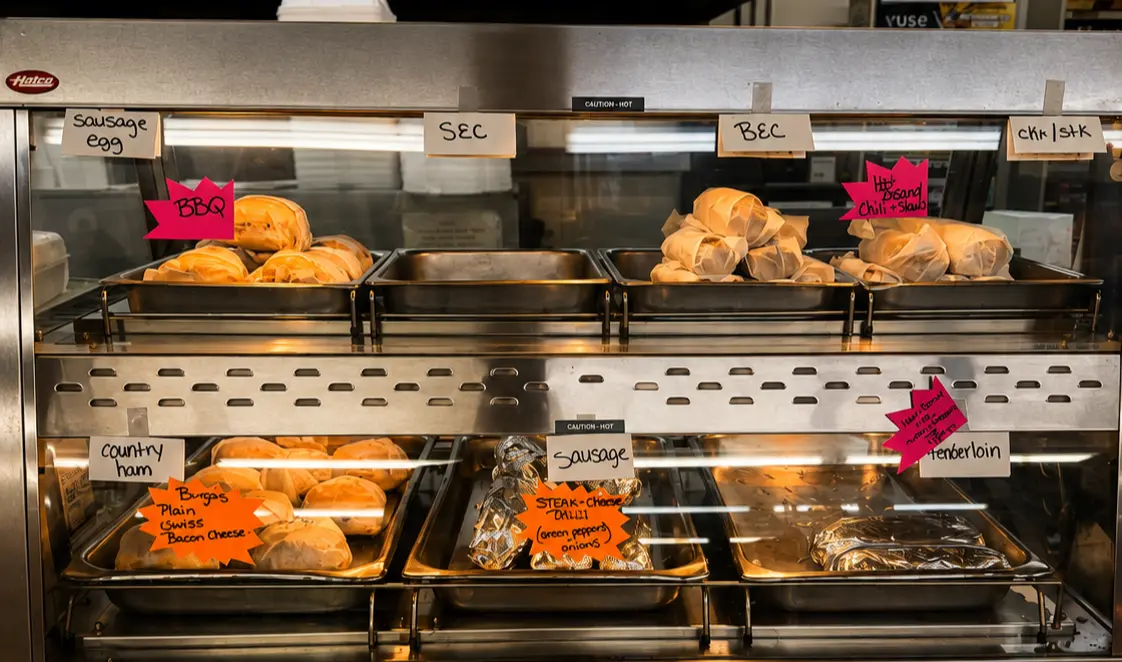 Assorted deli breads and sandwiches available at Floyd Xpress Market in Floyd, VA