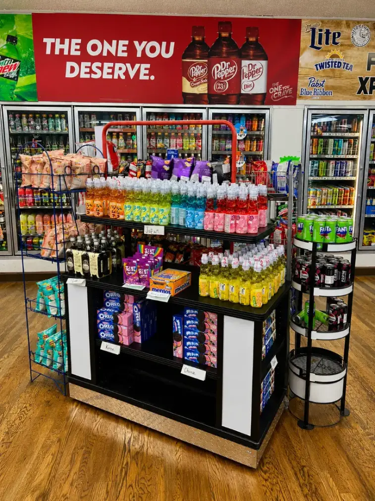 Snacks and grocery items available at Floyd Xpress Market