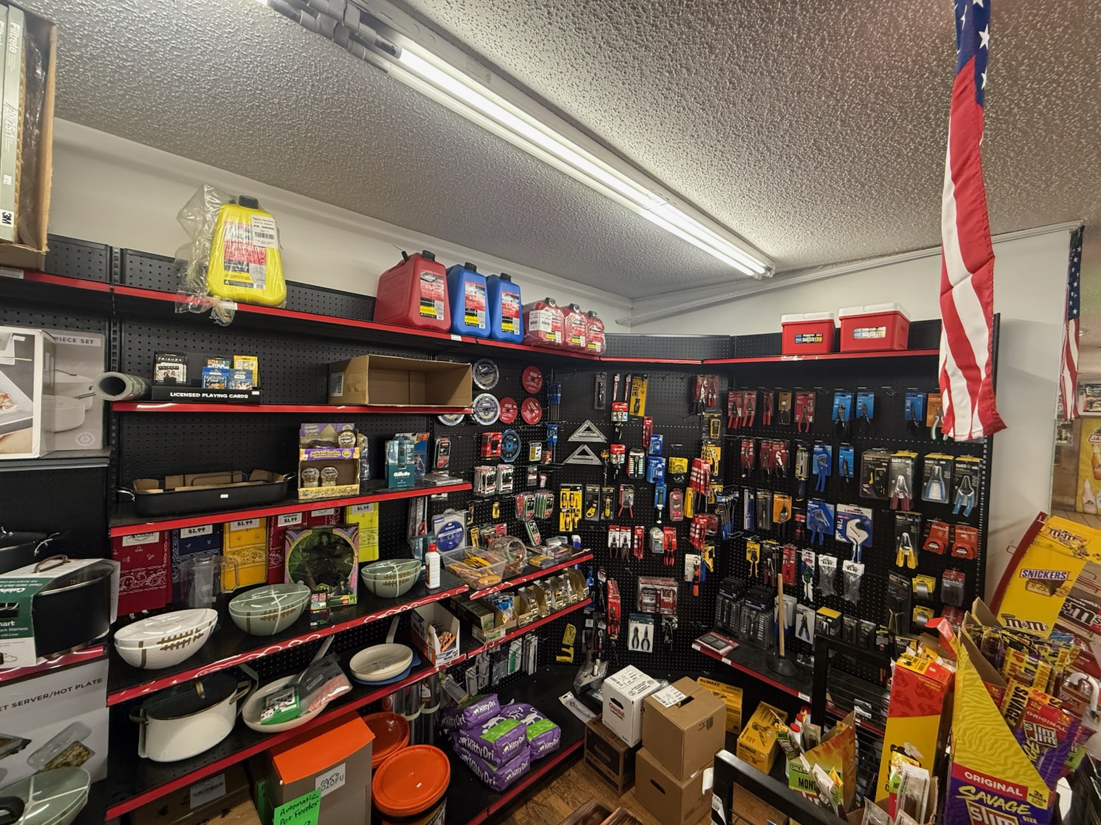 Everyday merchandise available at Floyd Xpress Market in Floyd, VA