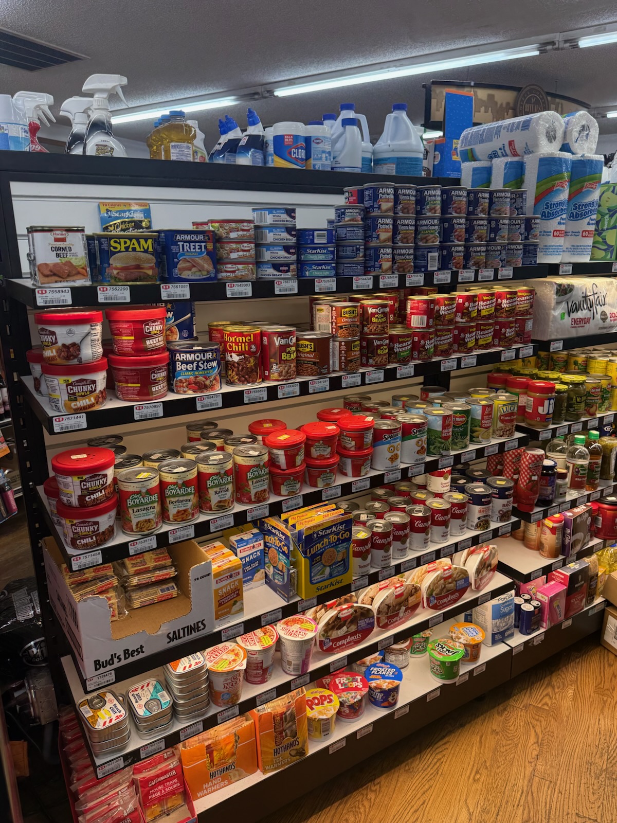 Everyday merchandise available at Floyd Xpress Market in Floyd, VA